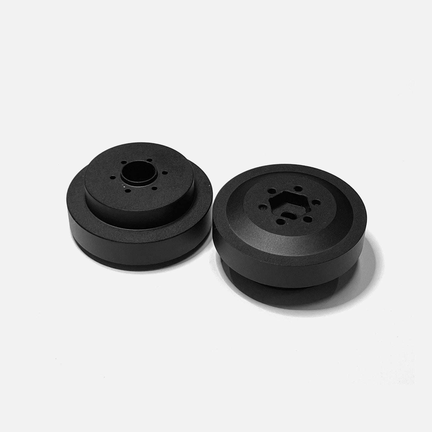 Machined Aluminum Wheels with Extended Wheel Weights Hubs, Set of 4
